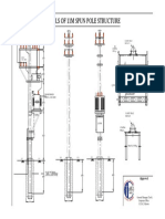 Details of 11m spun pole structure