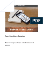 Patent Translation - Guidelines