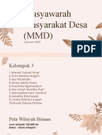 Musyawarah Masyarakat Desa (MMD) : 3 Januari 2022