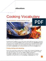Cooking vocabulary and collocations