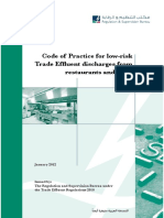 Code of Practice for low-risk Trade Effluent discharges from restaurants and cafes