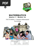 Mathematics: Quarter 1 - Module 1A