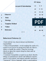 Behavioral Patterns part-II Introduction Mediator Memento Observer State Strategy Template Method Visitor Reference