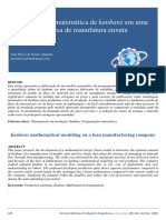 Modelagem matemática de kanbans em empresa manufatura