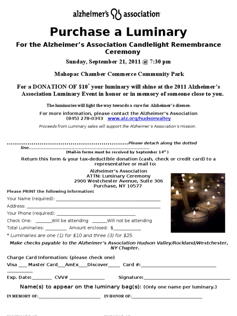 Purchase Luminary for Alzheimer's Event | PDF | Financial Technology ...