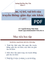 Khái niệm, vị trí, vai trò của truyền thông-giáo dục sức khỏe