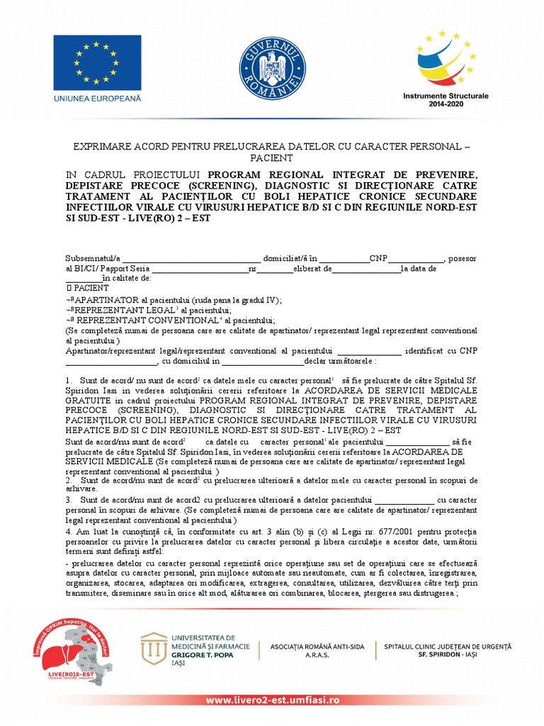 Exprimare Acord Pacient | PDF