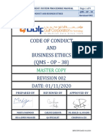 Code of Conduct AND Business Ethics (QMS - OP - 38) : Master