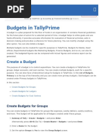 Budgets in Tallyprime: Create A Budget