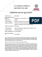 Certificate of Quantity (TRAY)