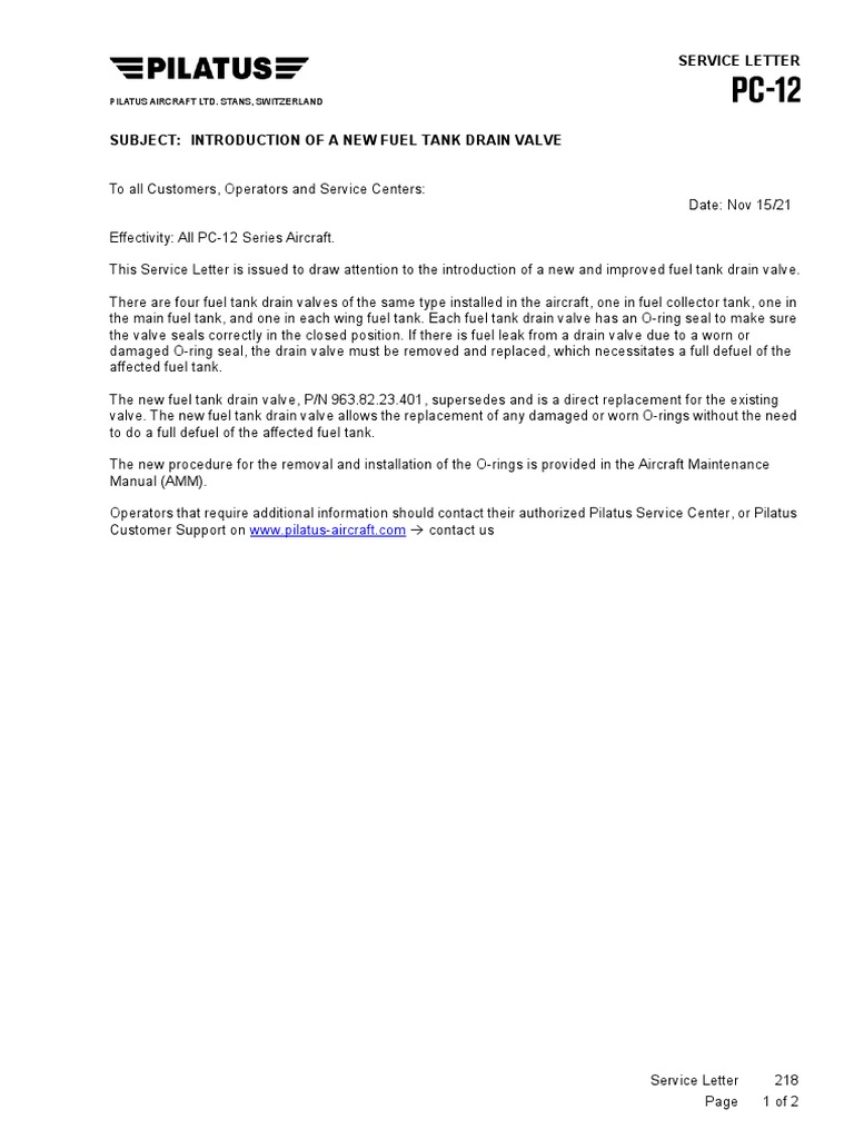 PC-12 SL 218 | PDF | Business