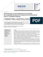 Protocolo Bruce: Errores Habituales en La Evaluación de La Capacidad Funcional y en El Dise No de Un Entrenamiento Físico en Cardiopatía Isquémica