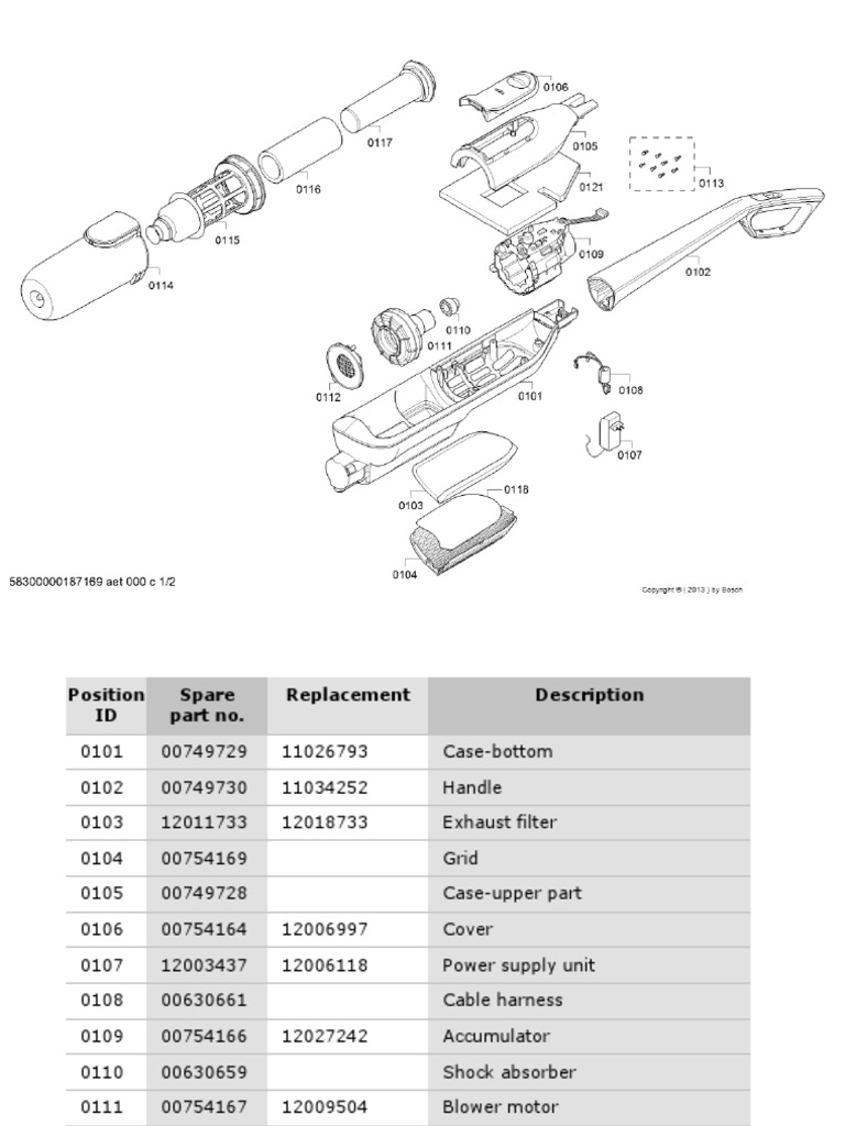 Exploded View PDF Vacuum Cleaner Electrical Engineering