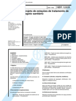 NBR 12209 Projeto de Estações de Tratamento de Esgoto Sanitários