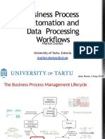 Business Process Automation and Data Processing Workflows: Marlon Dumas University of Tartu, Estonia