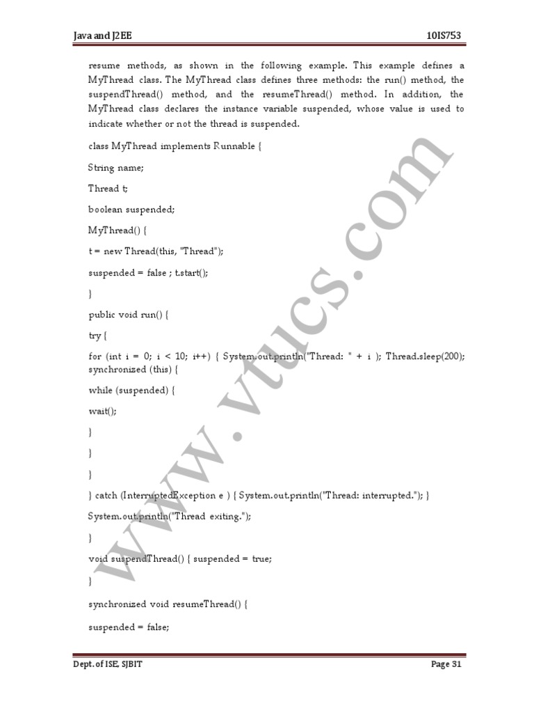 Java J2EE Sjbit 10is753 Notes 36 50 | PDF | Software Development ...