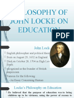 Philosophy of John Locke On Education