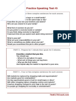 IELTS Speaking Practice Test 3