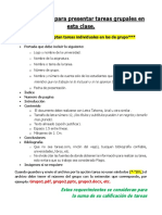 Lineamientos para Presentar Tareas Grupales