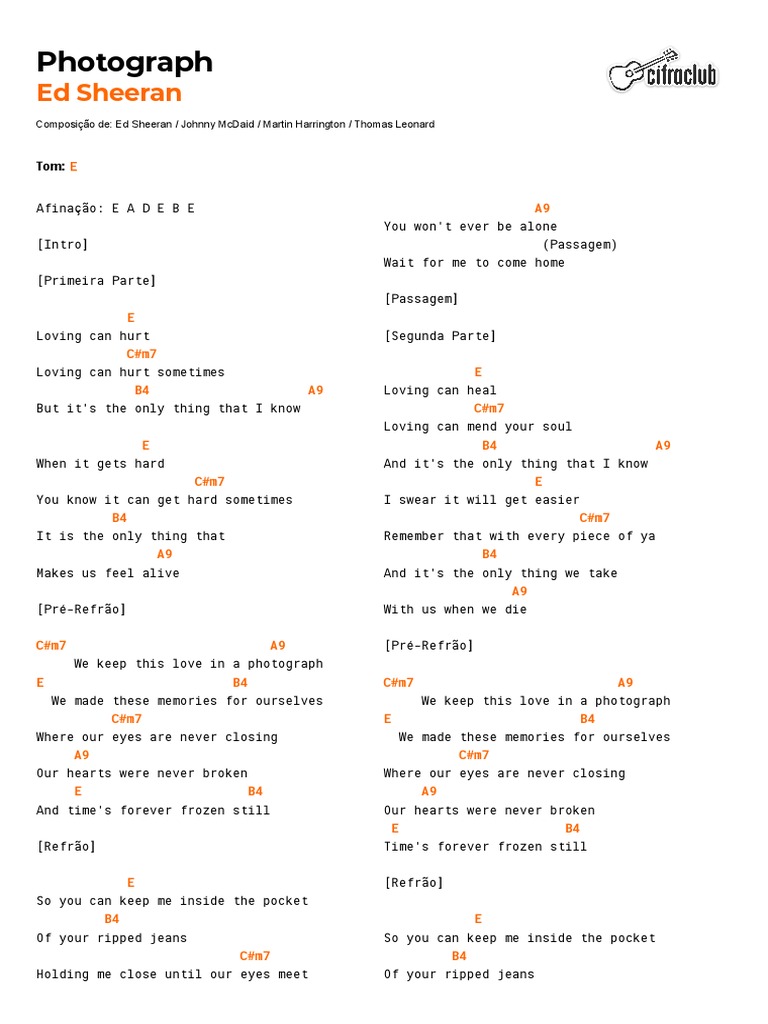 Photograph Ed Sheeran PDF