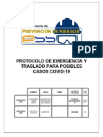 Protocolo de Emergencia y Traslado para Posibles Casos Covid 19