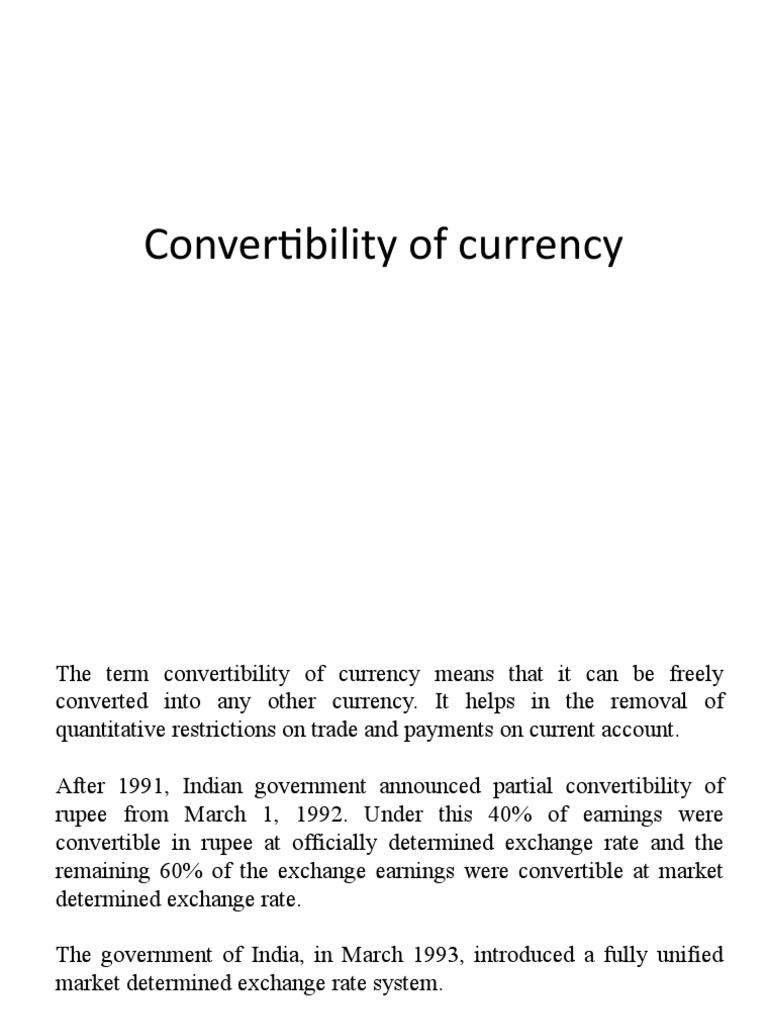 Understanding Currency Convertibility | PDF | Business | Finance ...