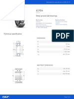 Deep Groove Ball Bearings: Dimensions