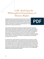 Critically Analyzing Philosophical Foundations of Human Rights