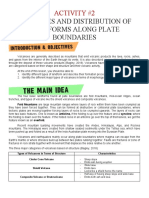 ACT. 2 PROCESSES AND DISTRIBUTION OF LANDFORMS ALONG PLATE BOUNDARIES