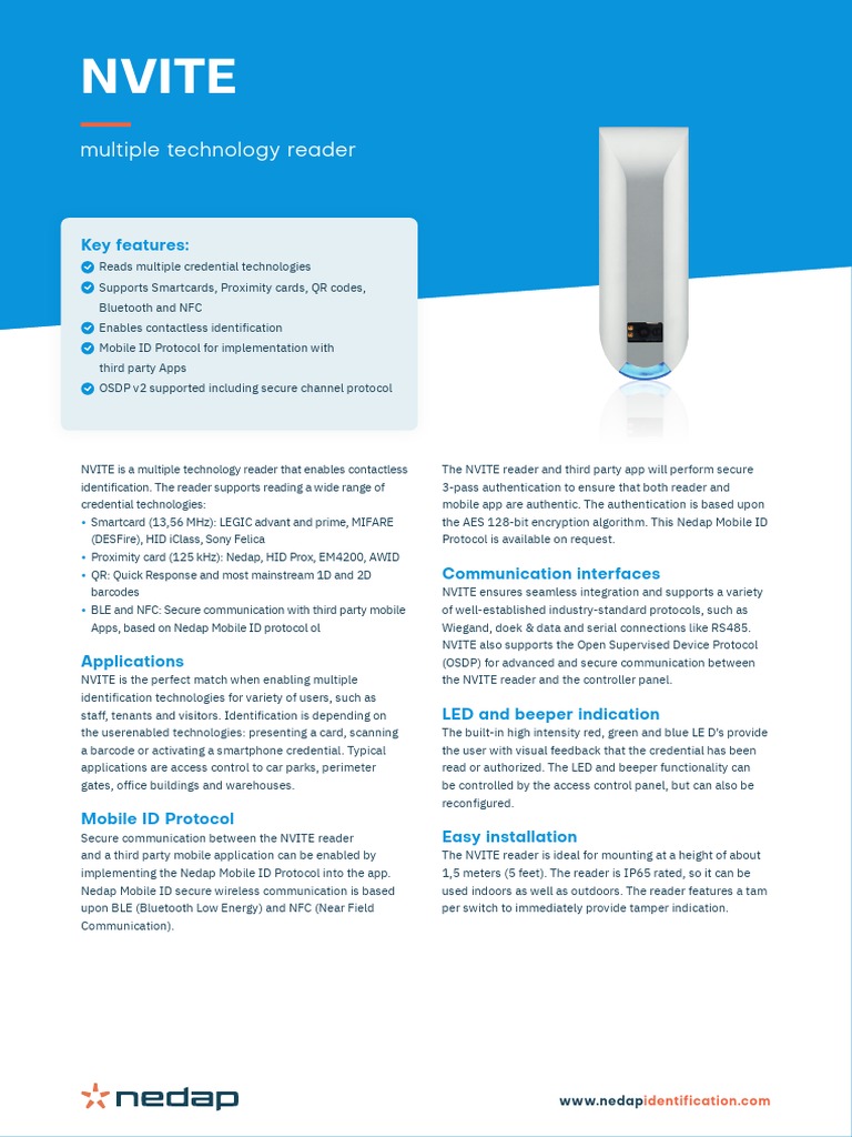 NVITE Multi-Technology Reader Overview | PDF | Computer Science ...