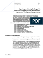 Week 018 Module Reporting and Sharing Findings