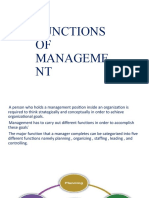 Functions of Management: Planning, Organizing, Staffing, Leading and Controlling