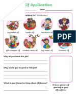 Christmas Elf Job Application Form - Speaking Activity