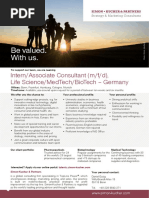 Intern/Associate Consultant (M/F/D), Life Science/Medtech/Biotech - Germany