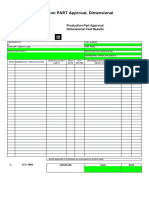 Production Part Dimensional Test Results Appendix C