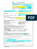 Part Submission Warrant: Organization Manufacturing Information Customer Submittal Information