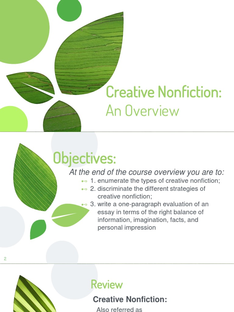 What Are The Creative Nonfiction Elements