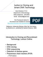 Introduction To Cloning and Recombinant DNA Technology
