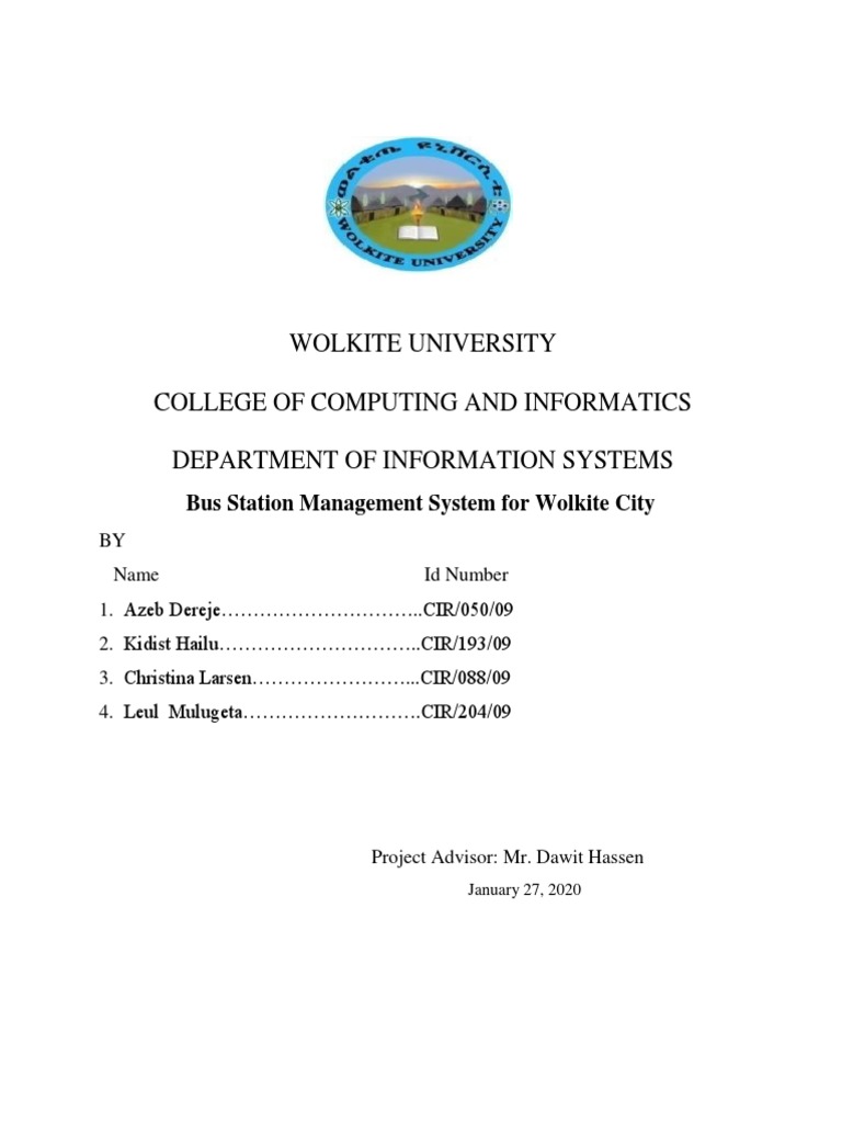 Wolkite City Bus Management System | PDF | Use Case | System
