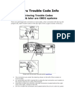 Subaru Trouble Code Info