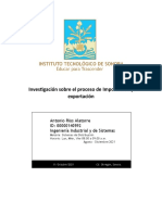 Investigación Sobre El Proceso de Importación y Exportación