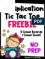Freebie: Multiplication Tic Tac Toe