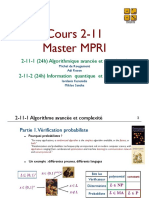 Cours 2-11 Master MPRI