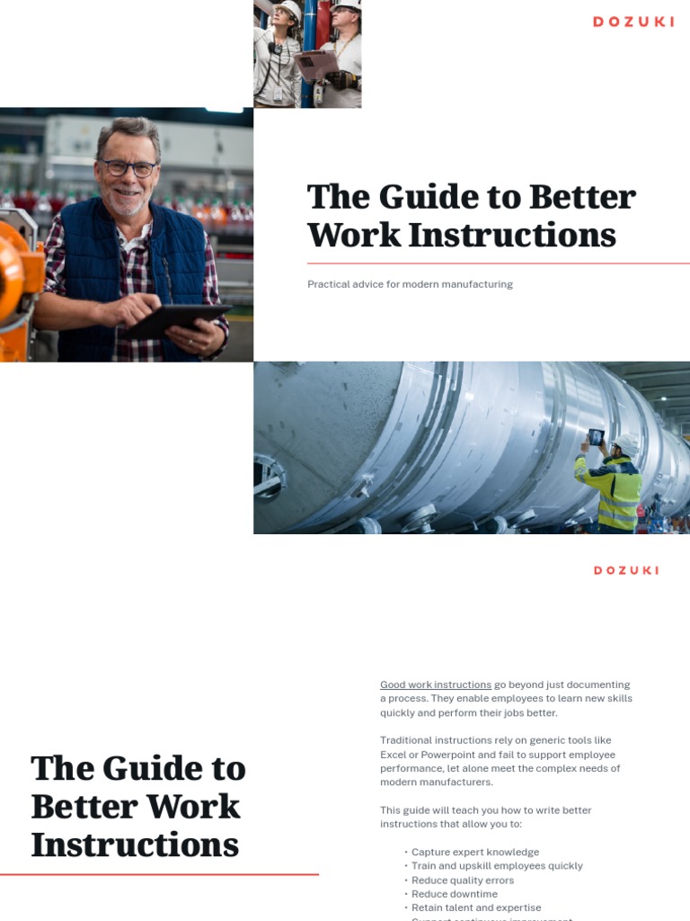 16 Quick Tips For Better Work Instructions Dozuki | Download Free PDF ...