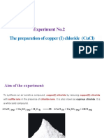 Experiment No.2: The Preparation of Copper (I) Chloride (Cucl)