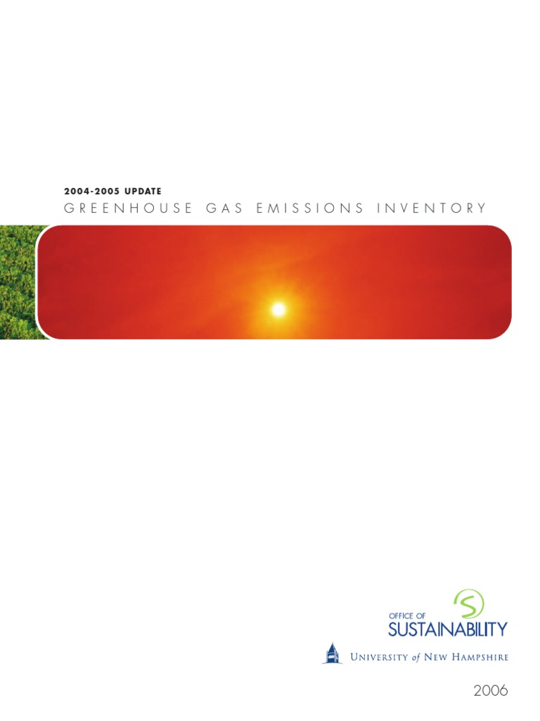 Greenhouse Gas Emissions Inventory: 2 0 0 4 - 2 0 05 U P Dat E | PDF ...