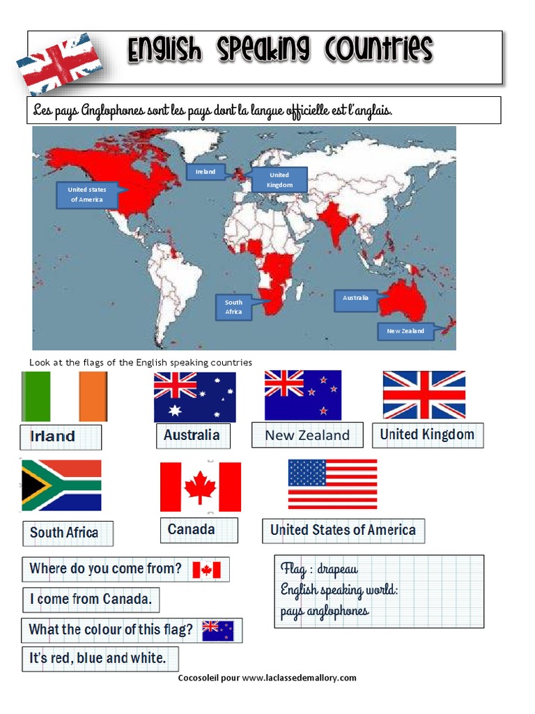English Speaking Countries | PDF