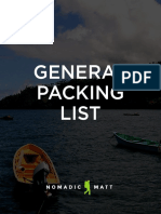Male Packing List