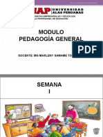 PEDAGOGÍA GENERAL - semana I