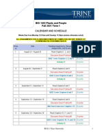 BIO 1003 Plants and People SCHEDULE - Fall 2021 Term 1